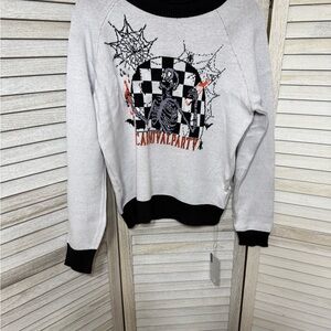 Ugly Halloween sweater skeleton party